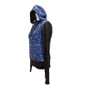 Alo Yoga Abstract Print Zip Hoodie Jacket Thumbhole Athleisure M/L